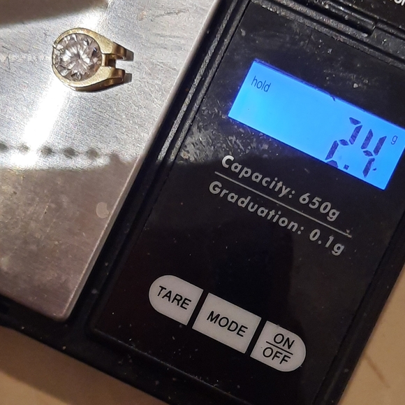 AUTHENTIC GENUINE SOLID 14K YELLOW GOLD 2CTTW CZ SOLITARE PENDANT SLIDER (OMEGA) - Picture 3 of 7